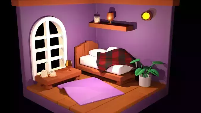 Isometric Bedroom