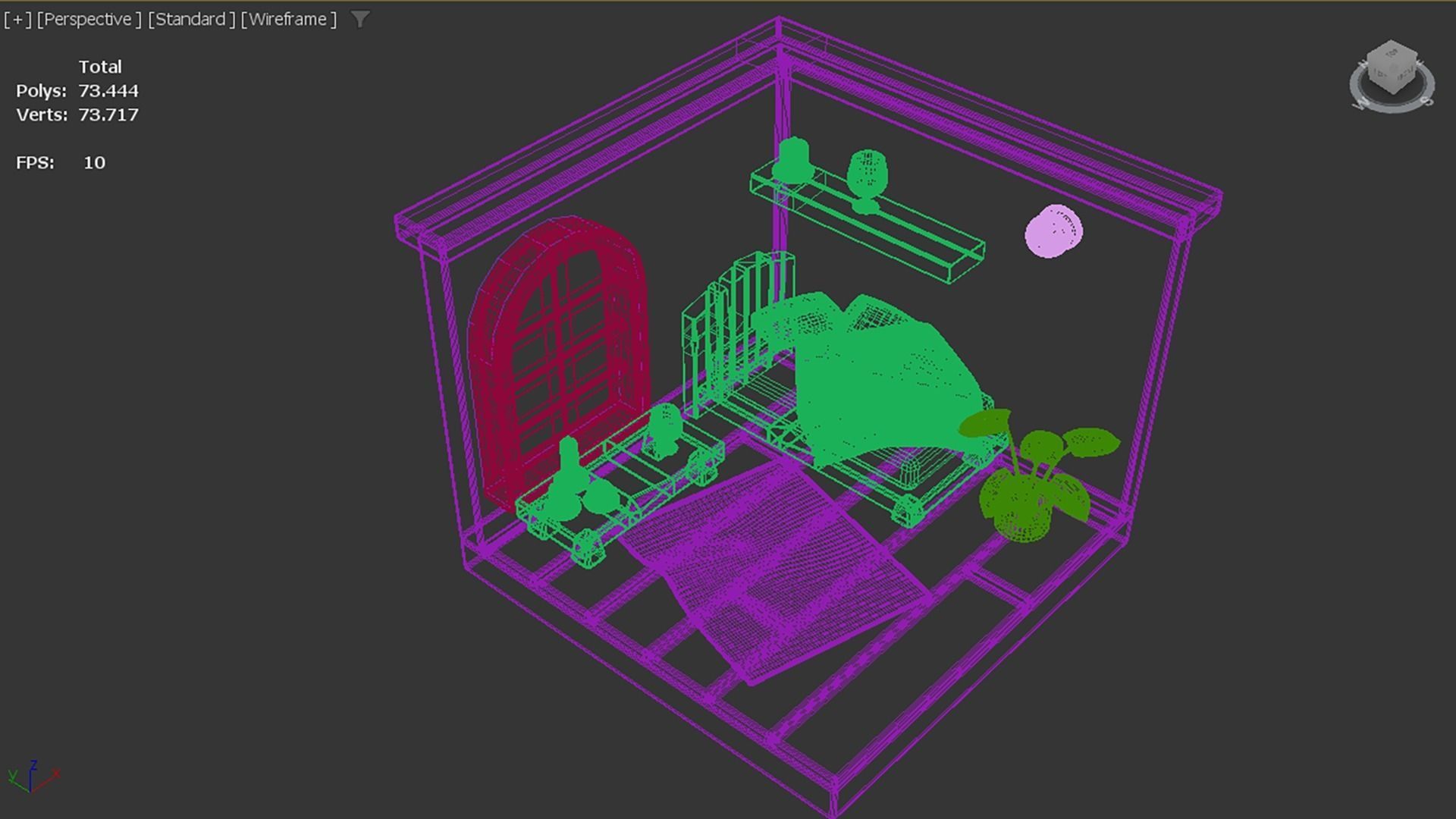 Isometric Bedroom 3D model_6