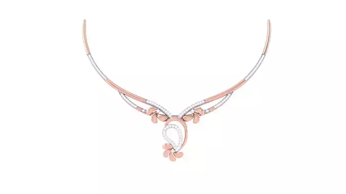 Women Necklace 3dm STL OBJ FBX Renders Details