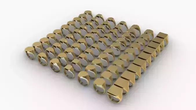 trade pack 70 solid signet rings