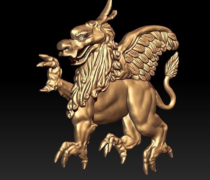 Guardian Lion Pendant  3D print model_1