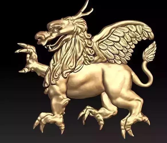 Guardian Lion Pendant  3D print model