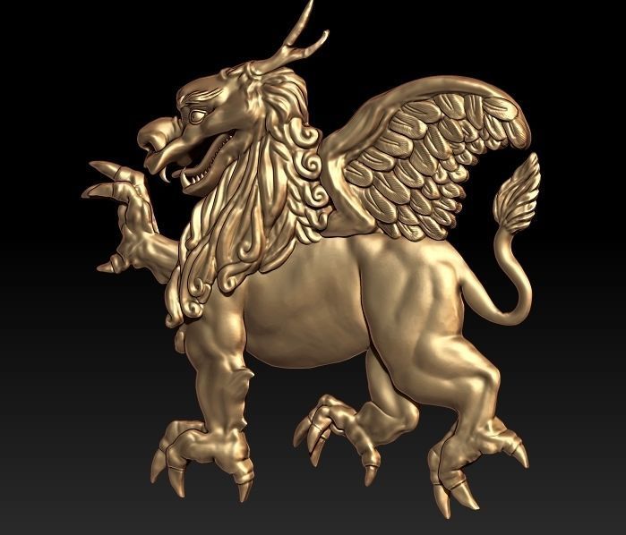 Guardian Lion Pendant  3D print model_2