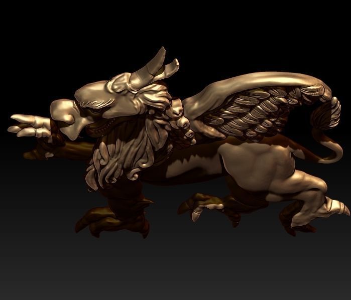 Guardian Lion Pendant  3D print model_5