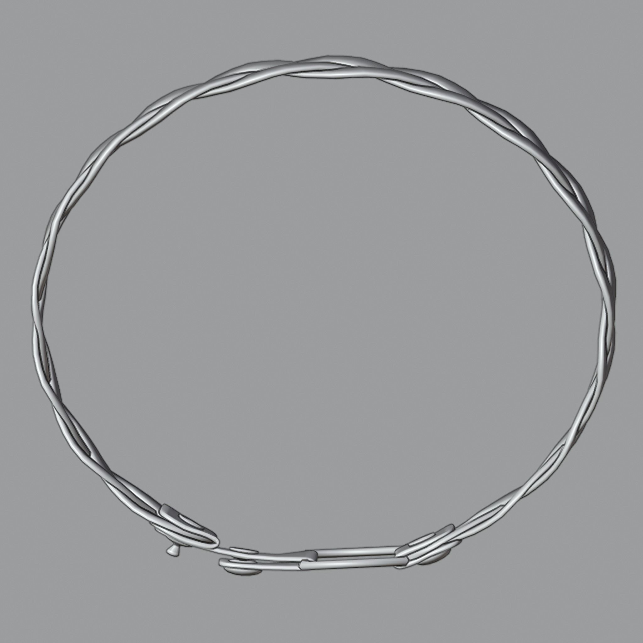 Braided bracelet 3D model_4
