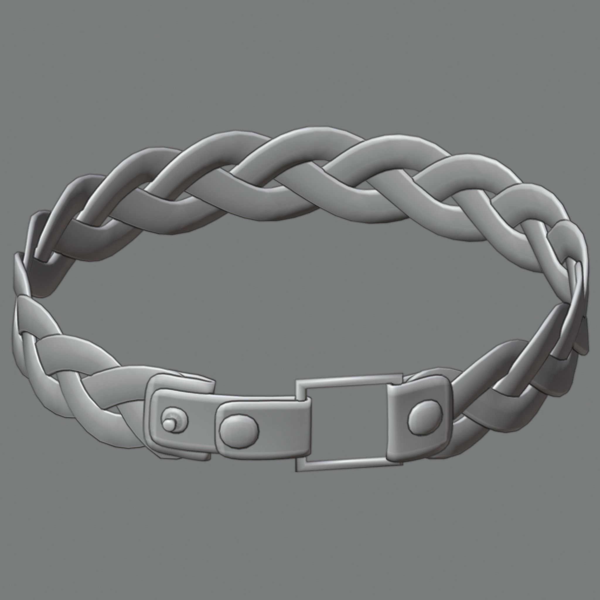 Braided bracelet 3D model_5
