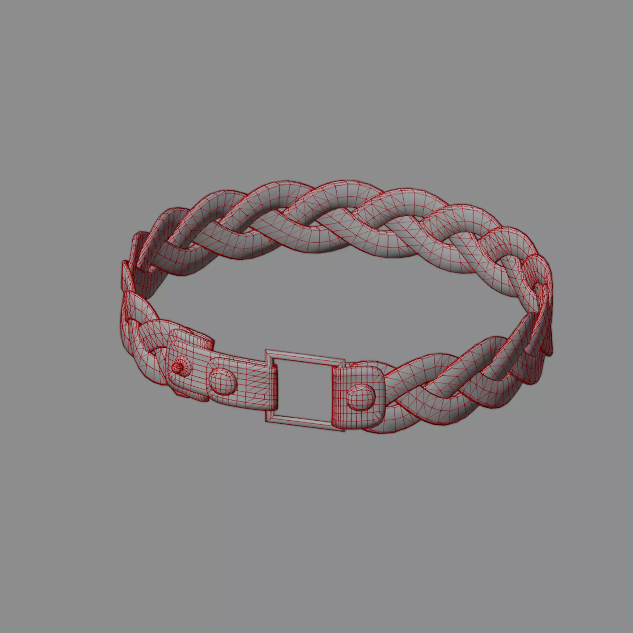 Braided bracelet 3D model_0