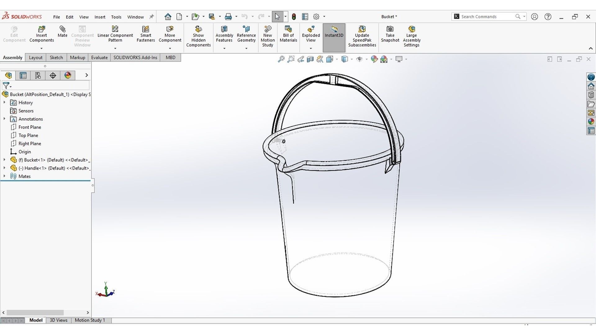 Bucket 3D print model_9