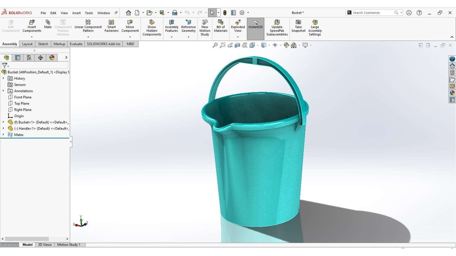 Bucket 3D print model_8