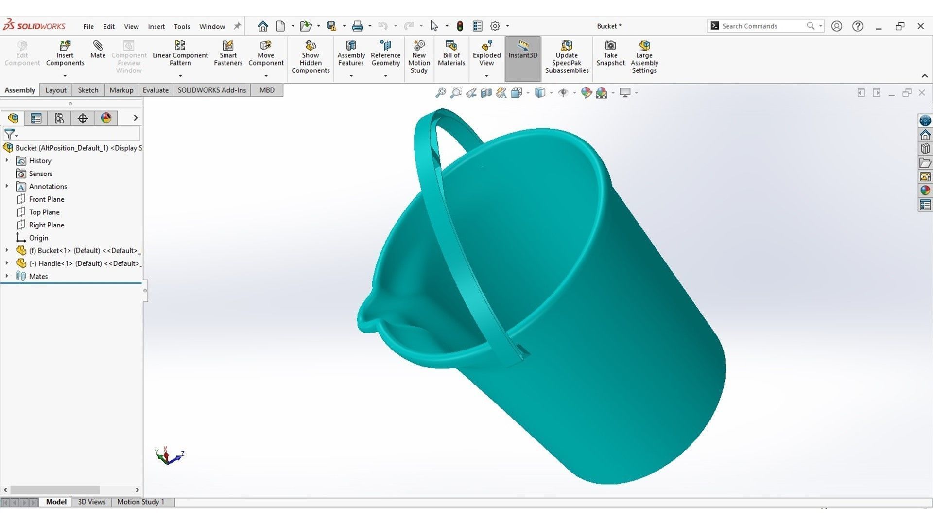 Bucket 3D print model_5