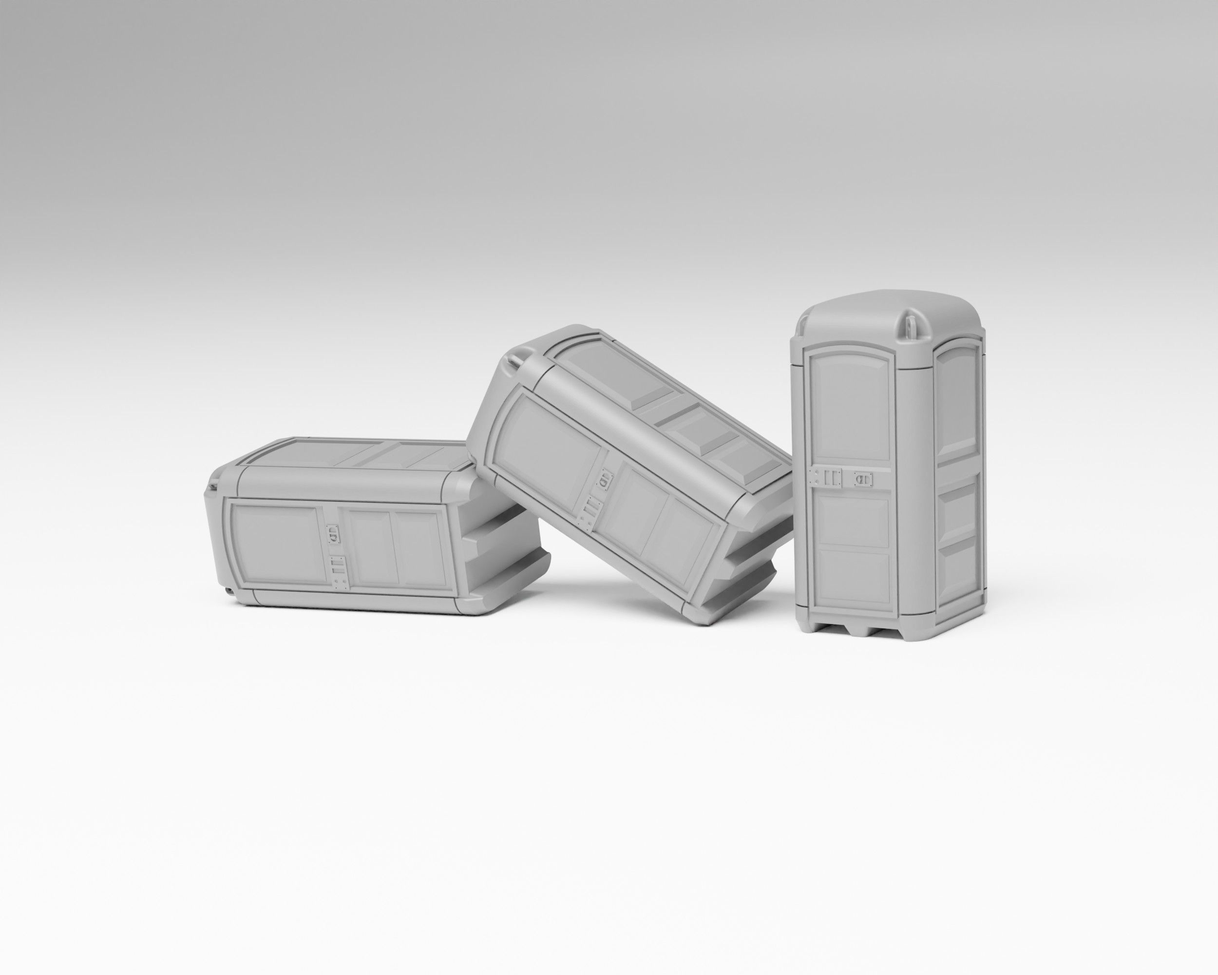 Road works pack - Aphalt roller kit and accessories H0 scale 3D print model_4