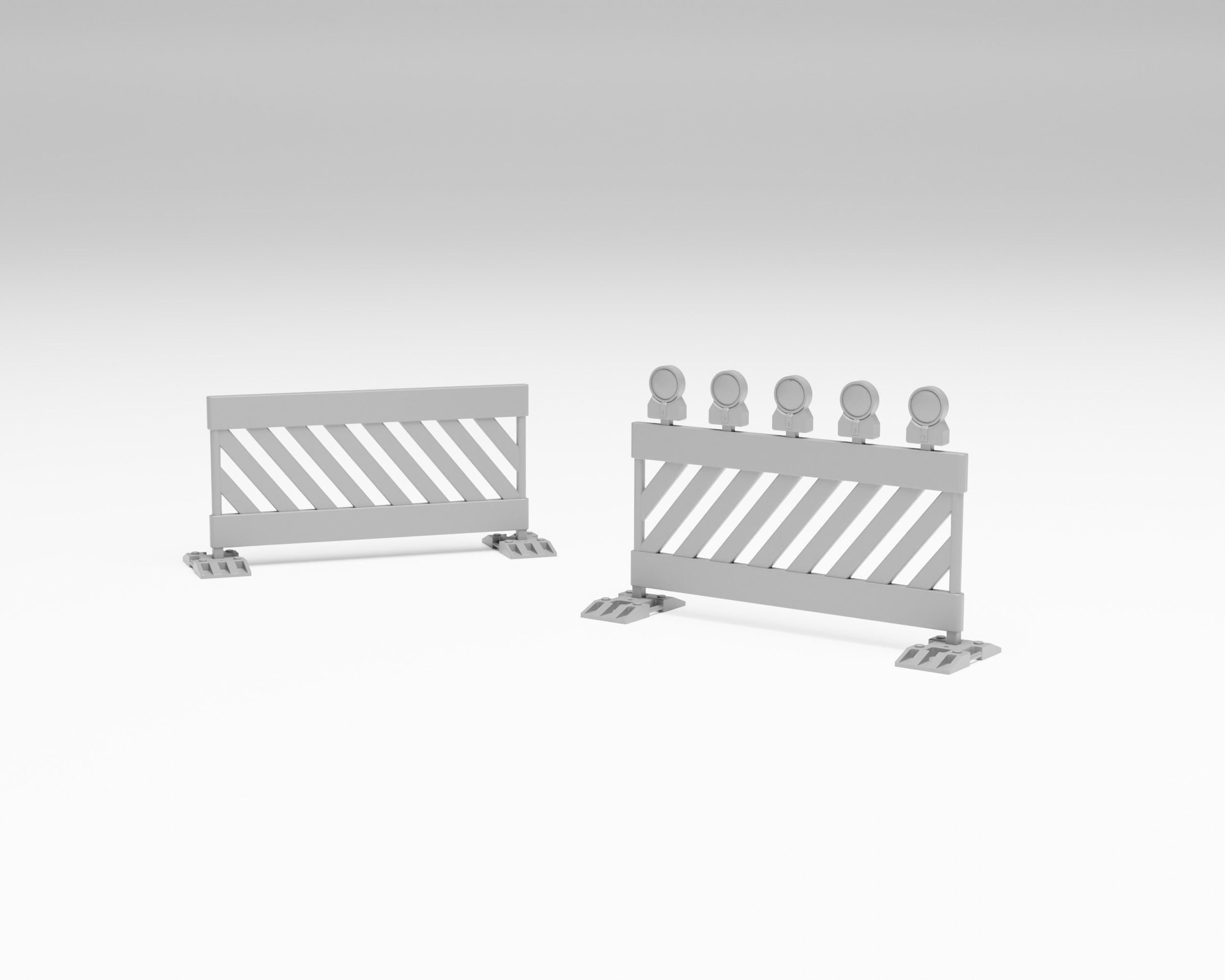 Road works pack - Aphalt roller kit and accessories H0 scale 3D print model_5