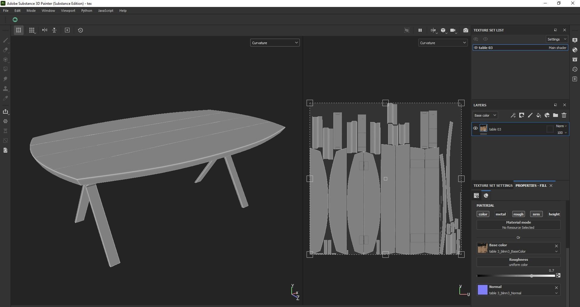 Table - dining table - modern table - wood table Low-poly 3D model_17