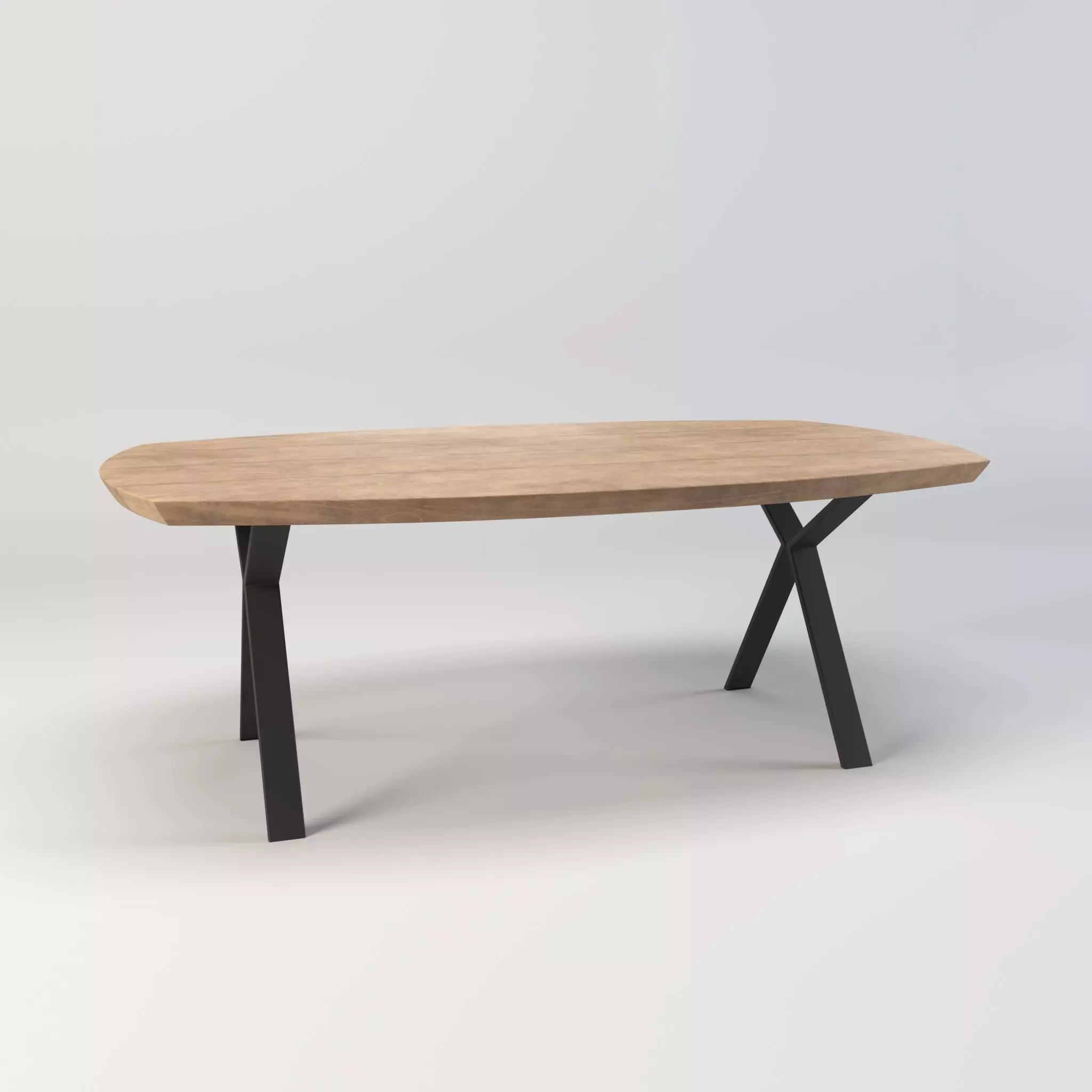 Table - dining table - modern table - wood table Low-poly 3D model_0
