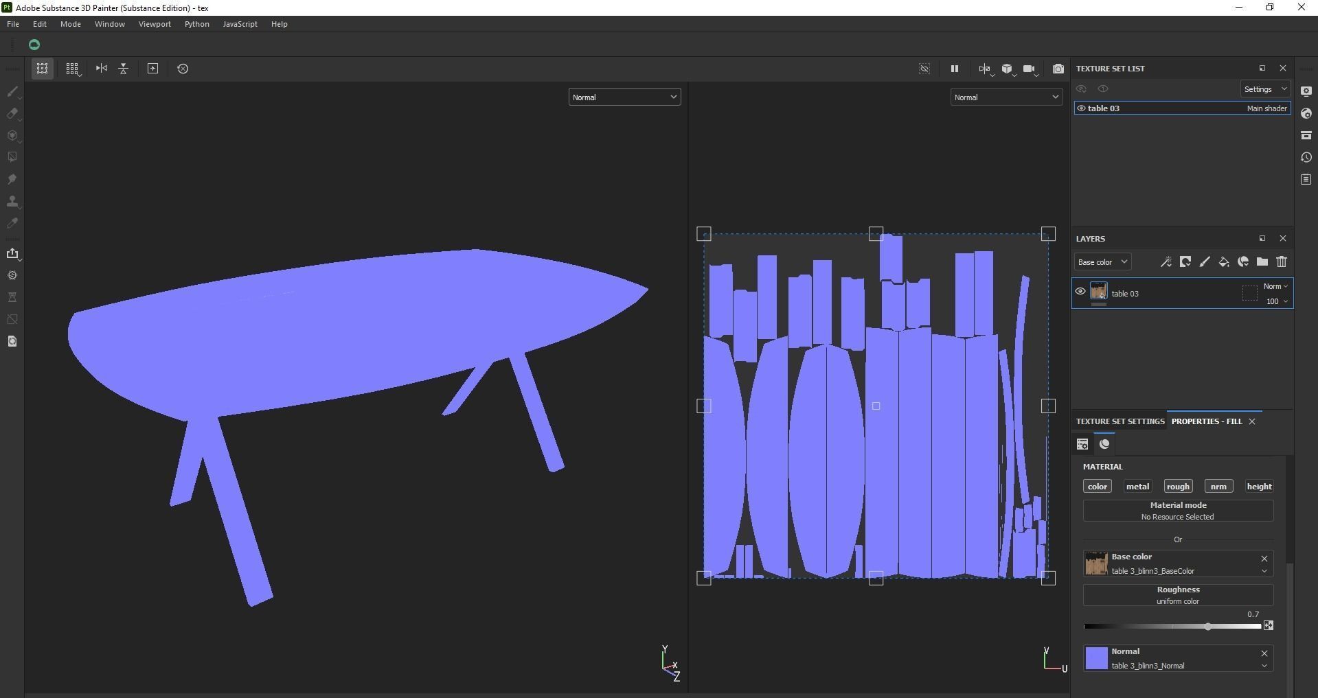 Table - dining table - modern table - wood table Low-poly 3D model_27
