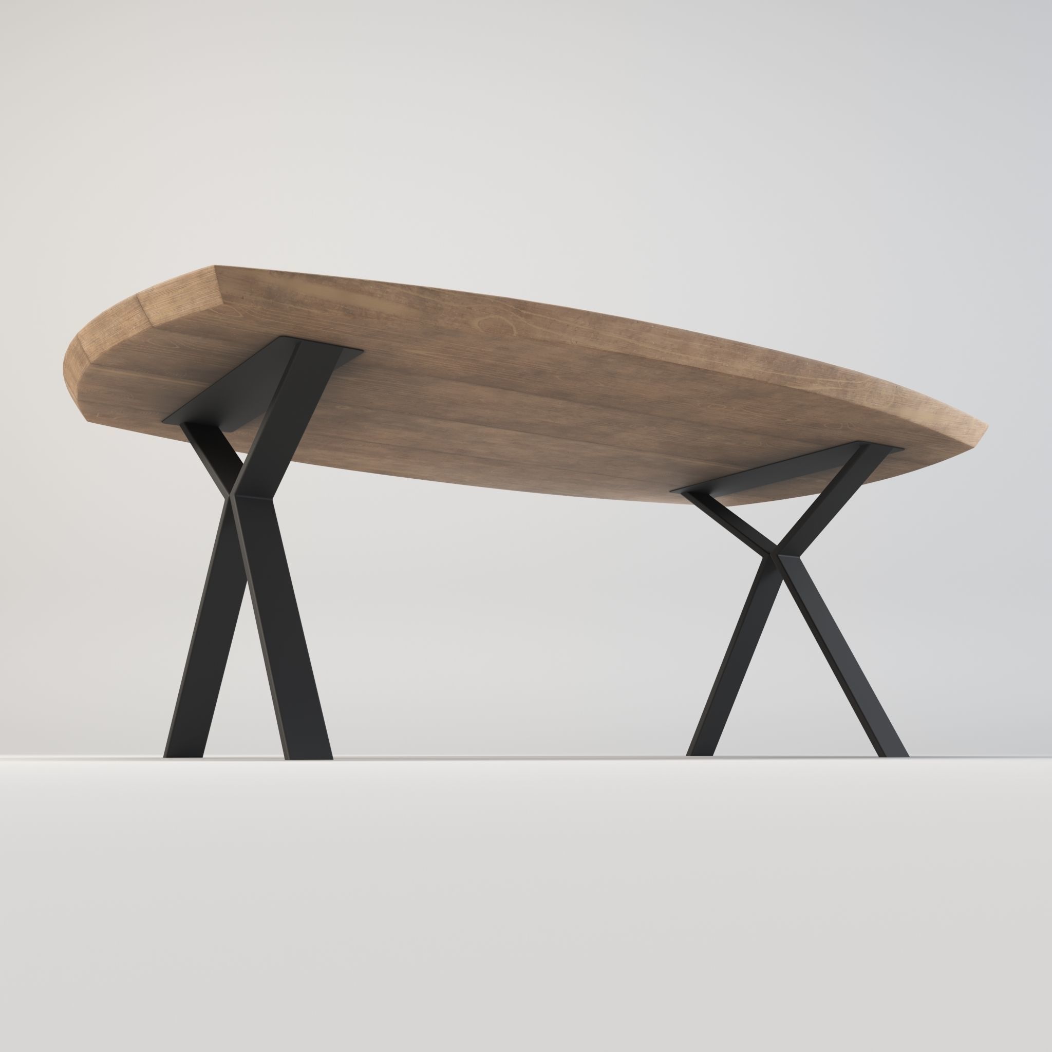 Table - dining table - modern table - wood table Low-poly 3D model_2