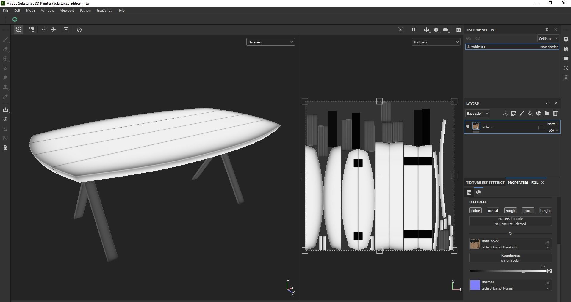 Table - dining table - modern table - wood table Low-poly 3D model_18