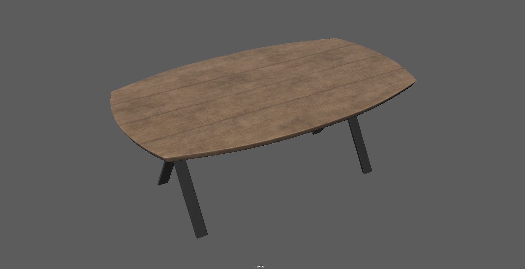 Table - dining table - modern table - wood table Low-poly 3D model_14