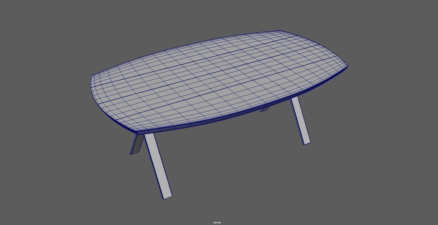 Table - dining table - modern table - wood table Low-poly 3D model_12