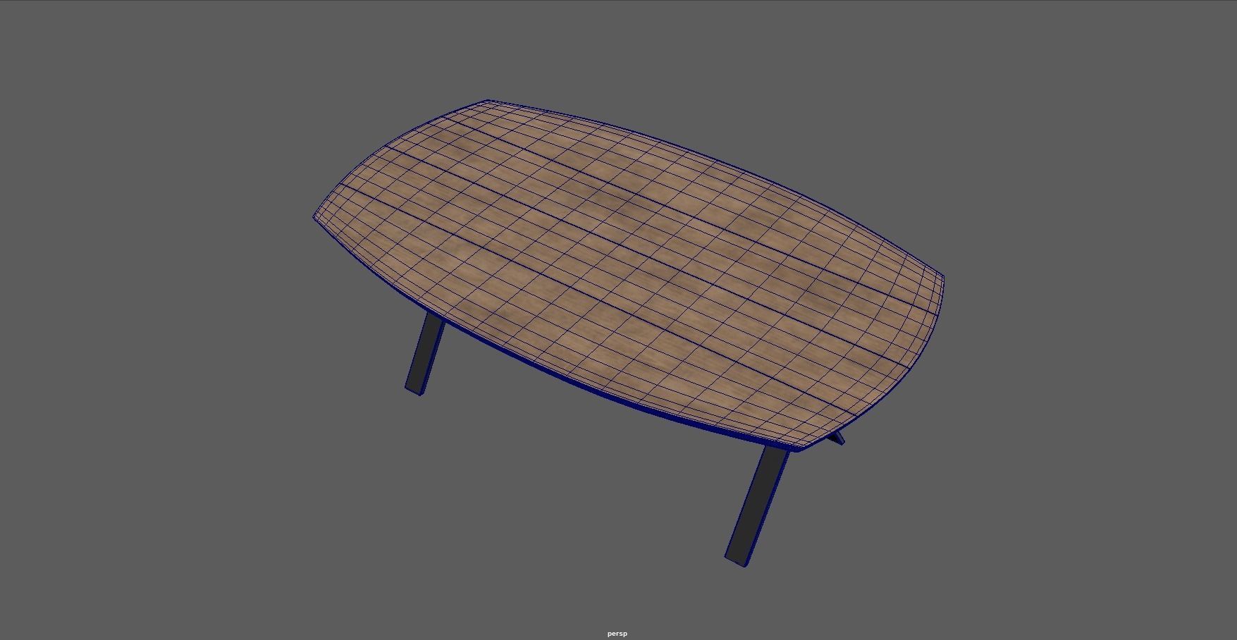 Table - dining table - modern table - wood table Low-poly 3D model_25