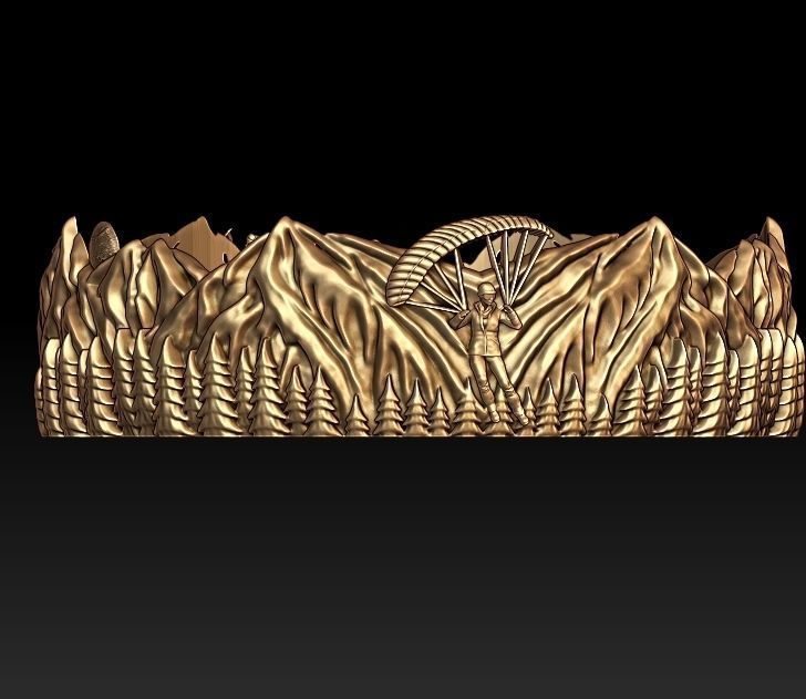 Mountainer Ring 3D print model_2