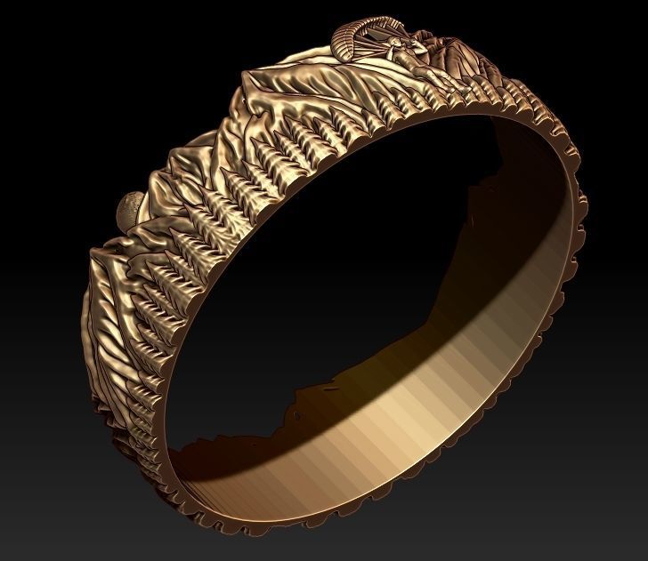 Mountainer Ring 3D print model_3