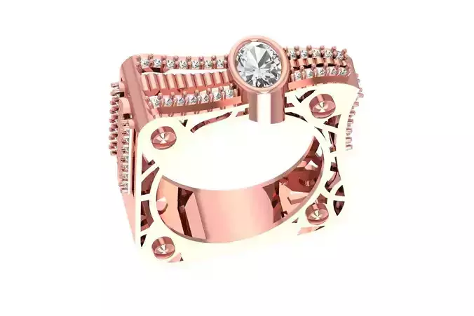 Women Ring 3dm STL OBJ FBX Renders Details