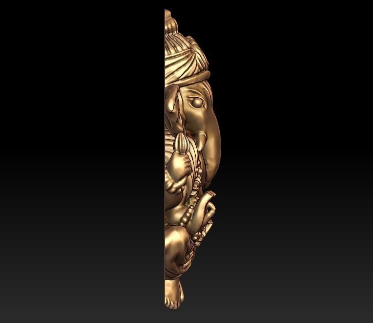 Ganesha pendant 3D print model_3