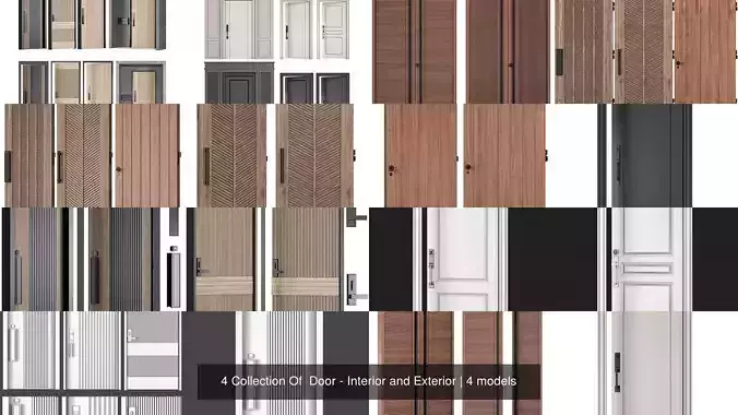 4 Collection Of  Door - Interior and Exterior