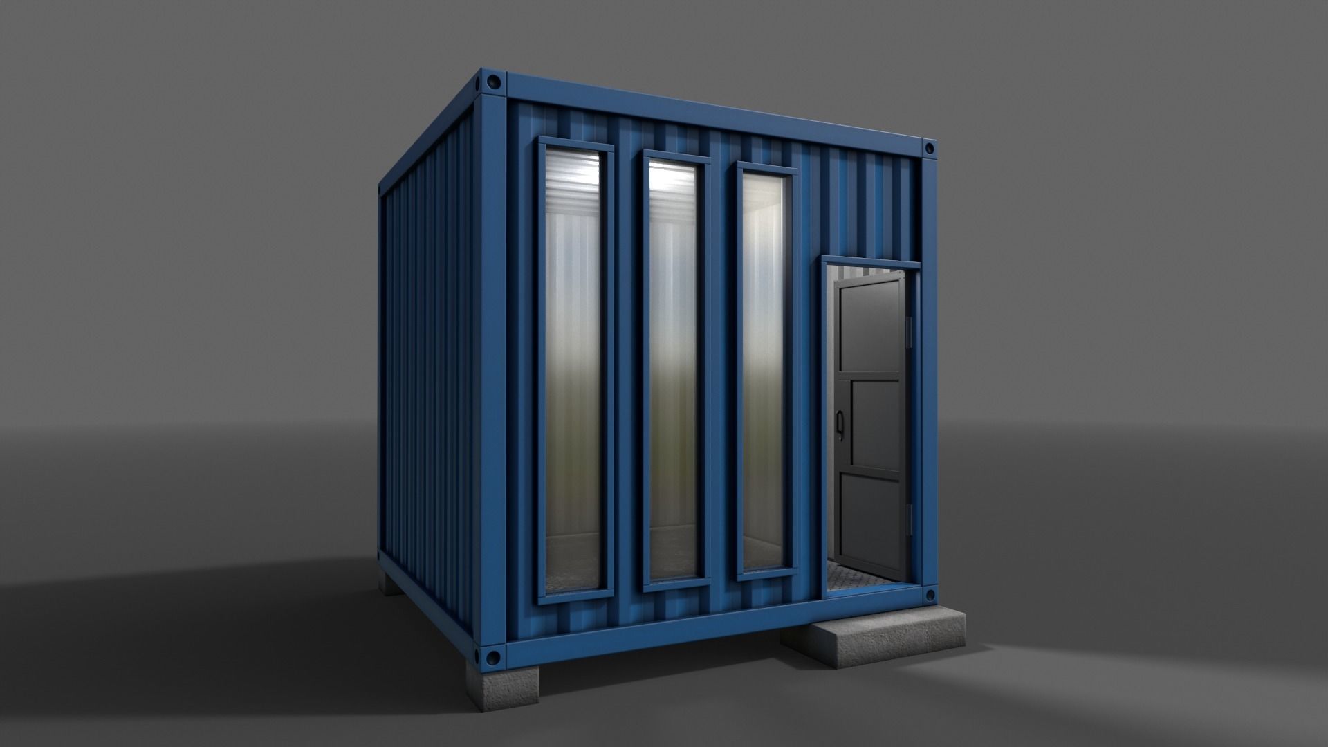 PBR Container House AA V4 Low-poly 3D model_8