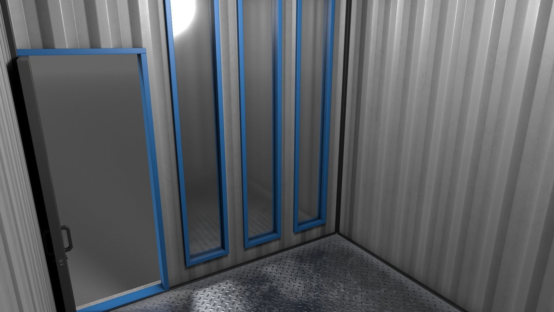 PBR Container House AA V4 Low-poly 3D model_14
