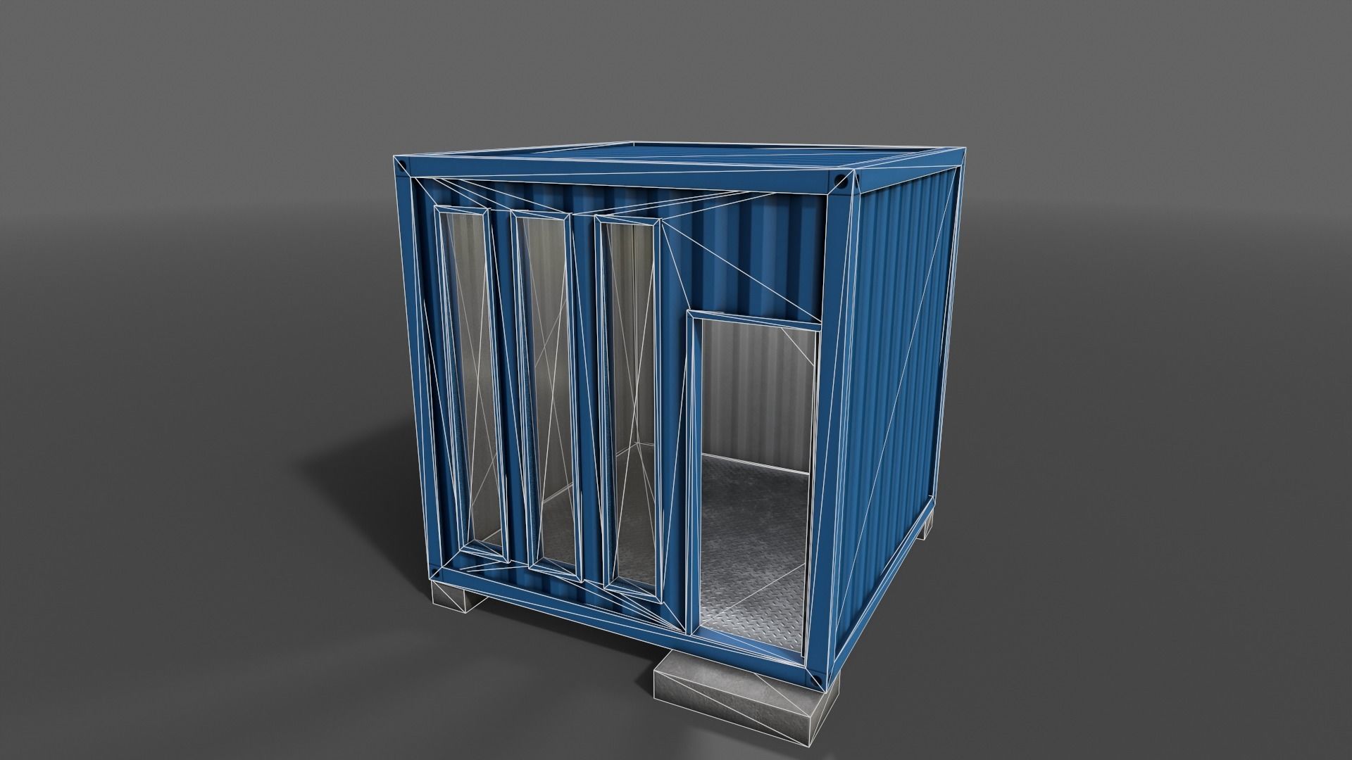 PBR Container House AA V4 Low-poly 3D model_12