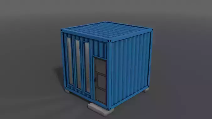 PBR Container House AA V4 Low-poly 3D model