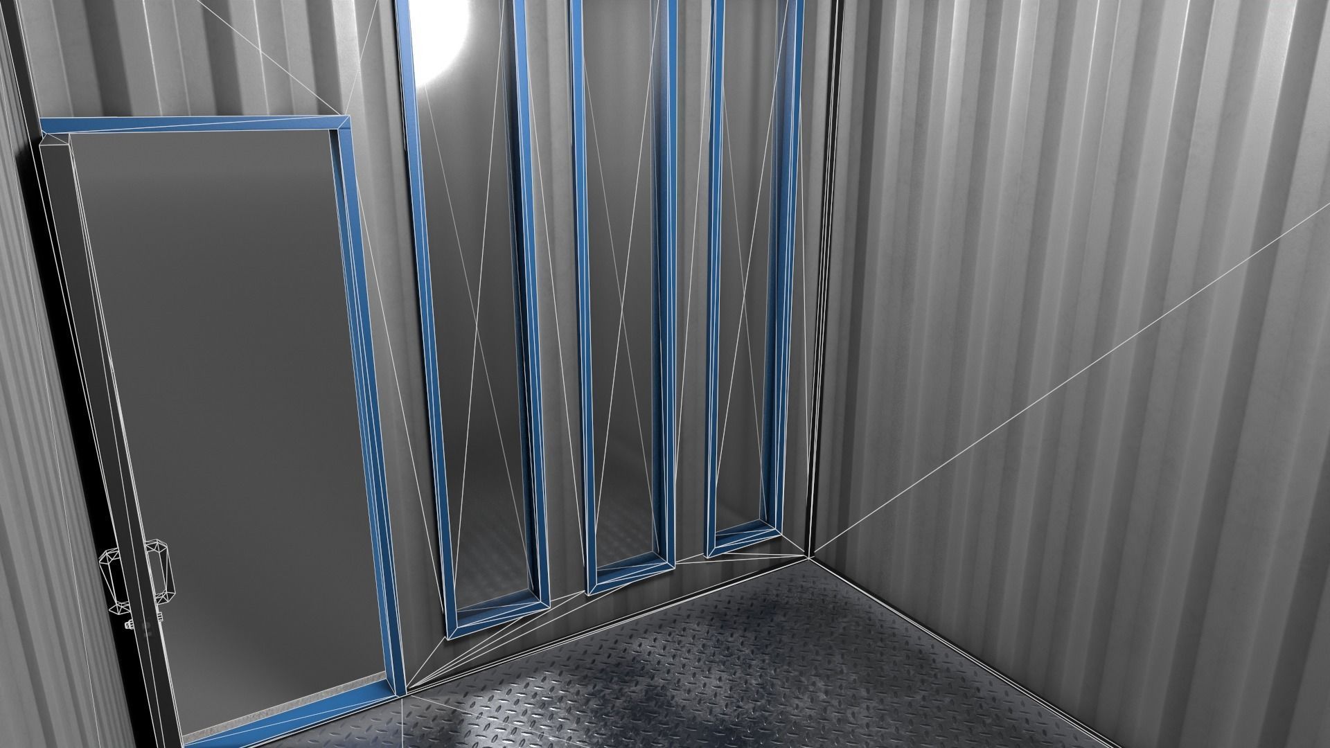 PBR Container House AA V4 Low-poly 3D model_15
