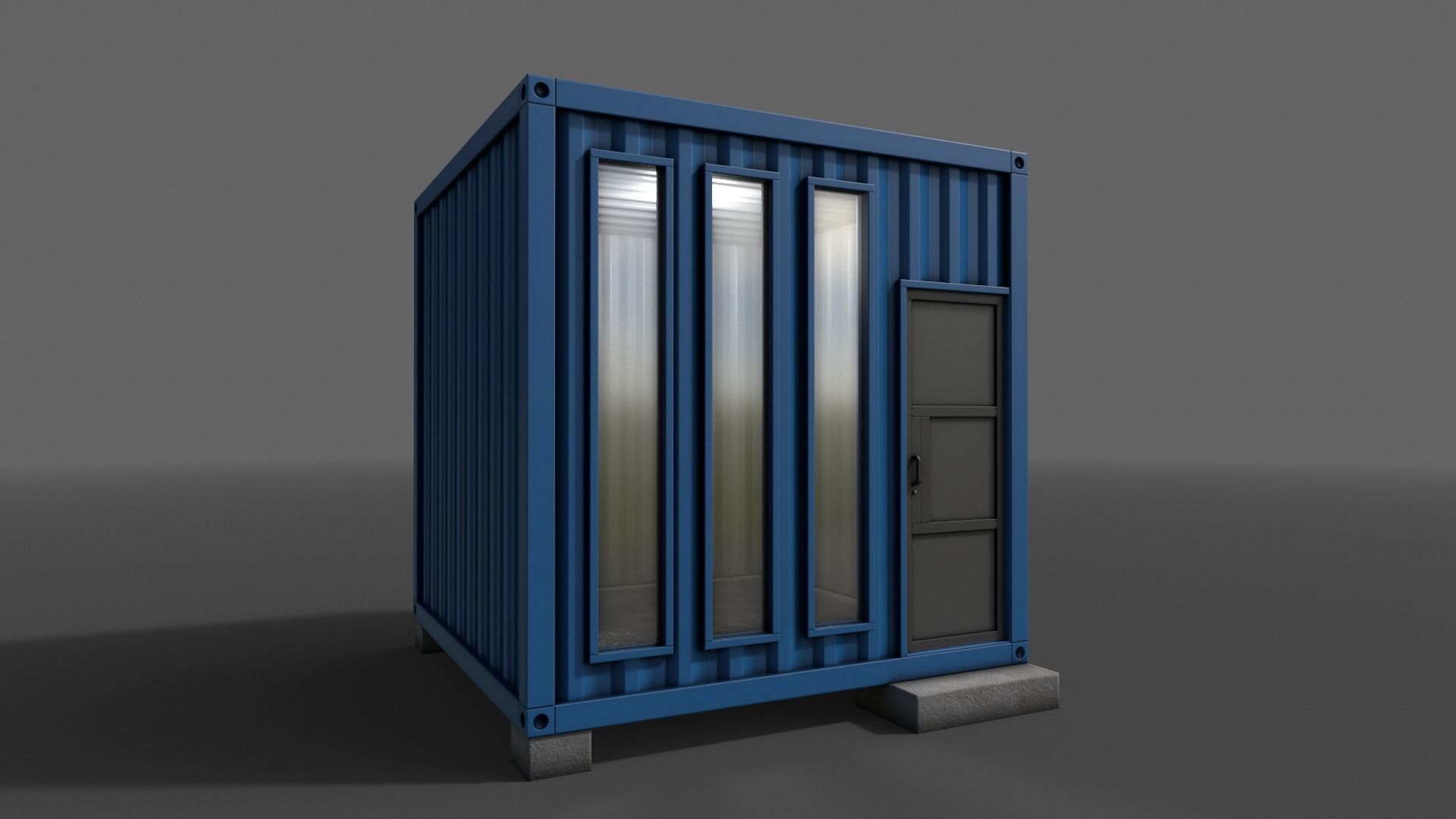 PBR Container House AA V4 Low-poly 3D model_7
