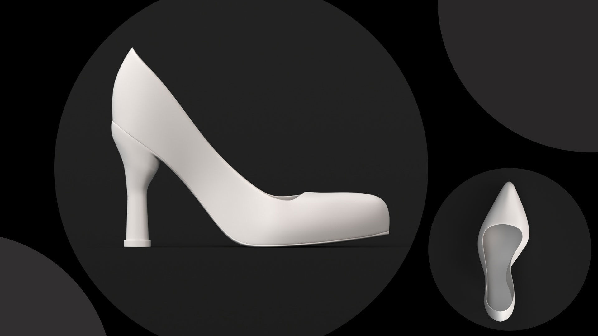 8 Models of different types of heels 3D print model_10