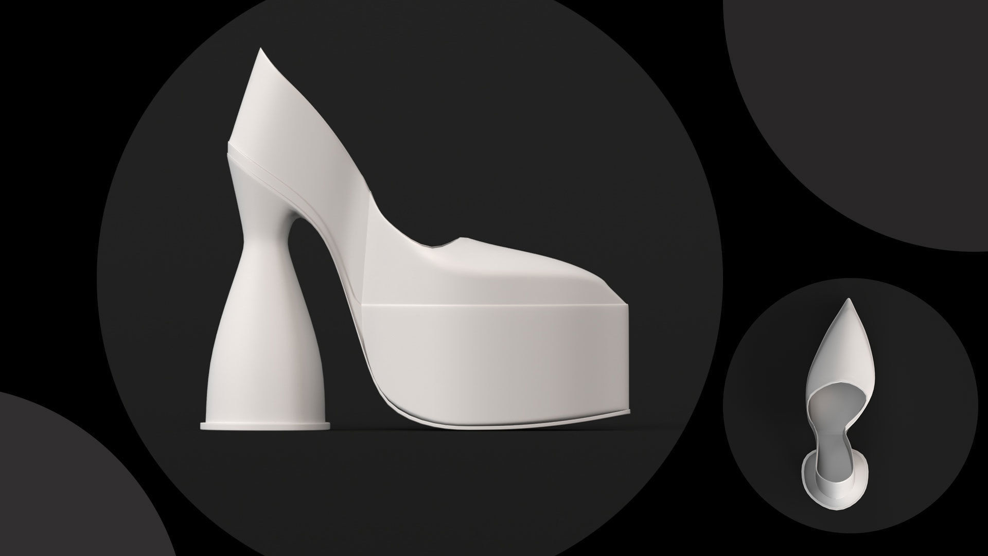8 Models of different types of heels 3D print model_22