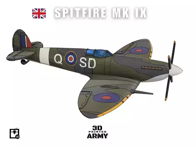 Supermarine Spitfire Mk IX - STL files for 3D printing 3D print model
