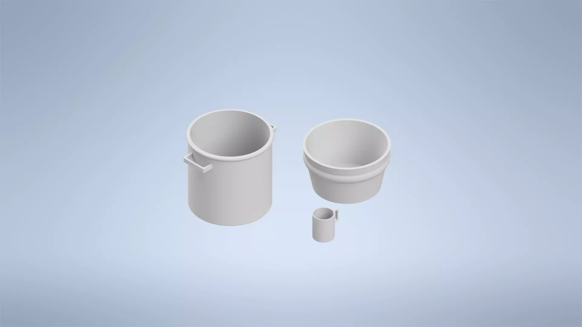 basic bowl and cup set 1 35 Free 3D print model