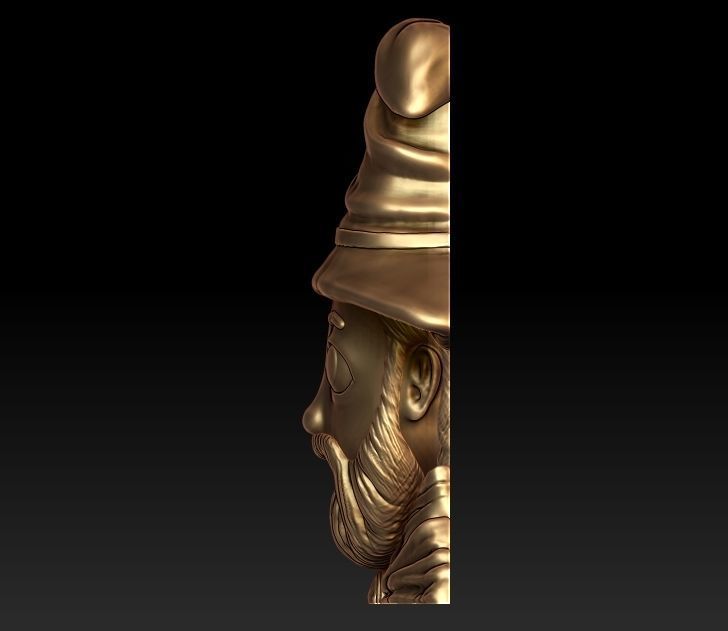 Wizard Emoji holding sword 3D print model_1