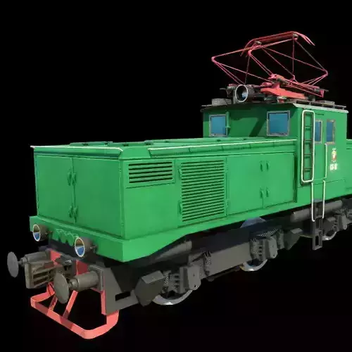 Industrial Locomotive SO Low-poly 3D model