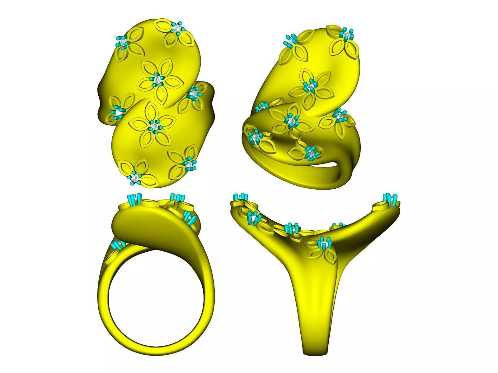 Twisted Ring 02 3D print model_0