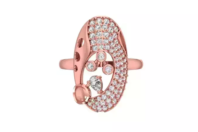 Women Ring 3dm STL OBJ FBX Renders Details
