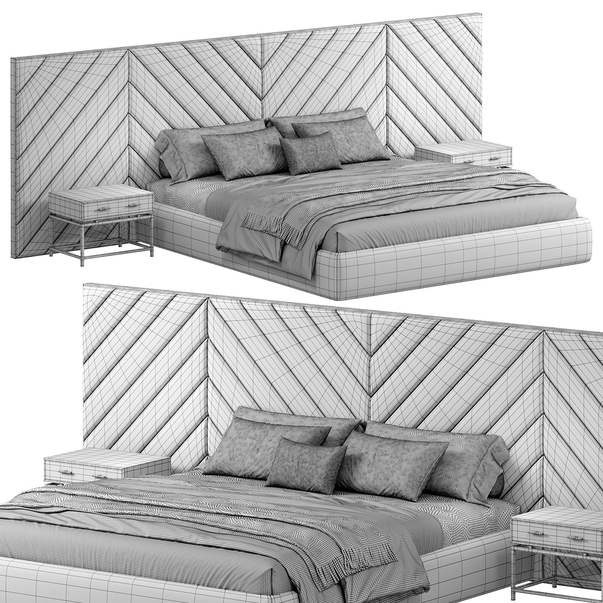 Bed ANDRIA by cazarina 3D model_4