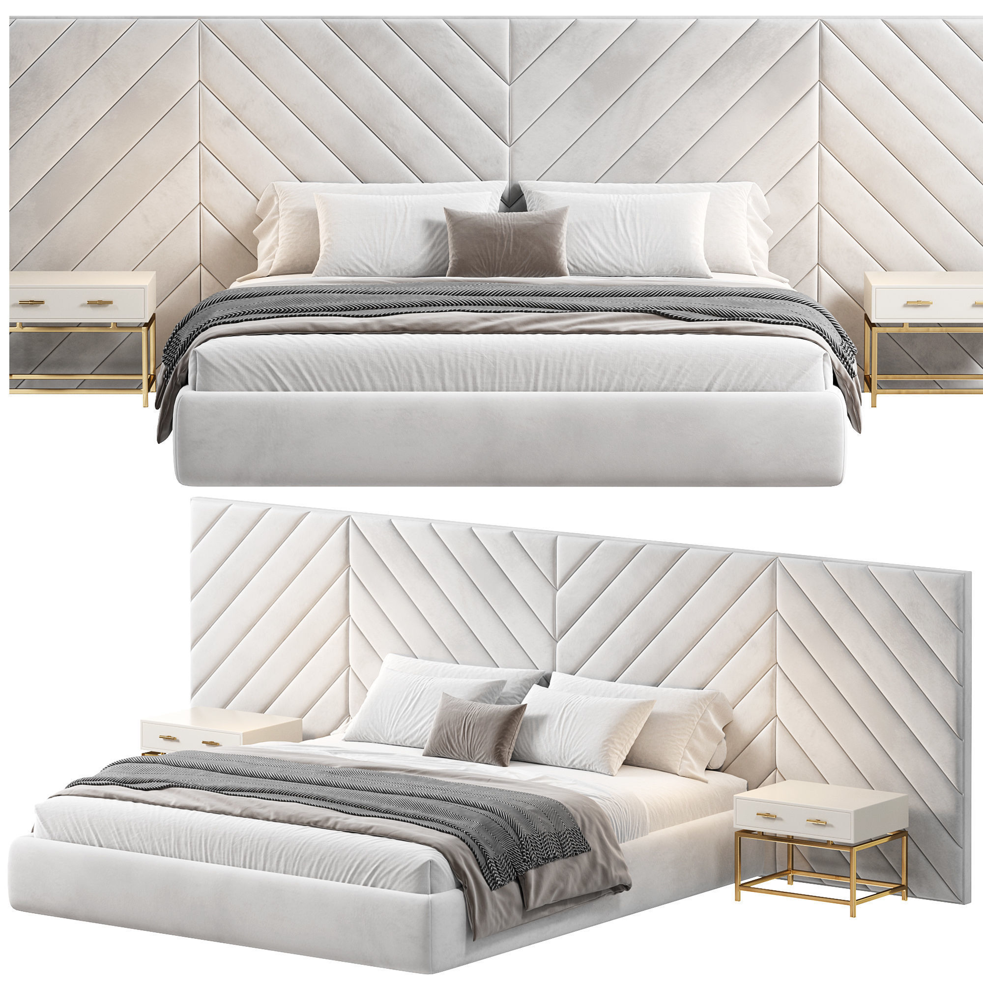 Bed ANDRIA by cazarina 3D model_6