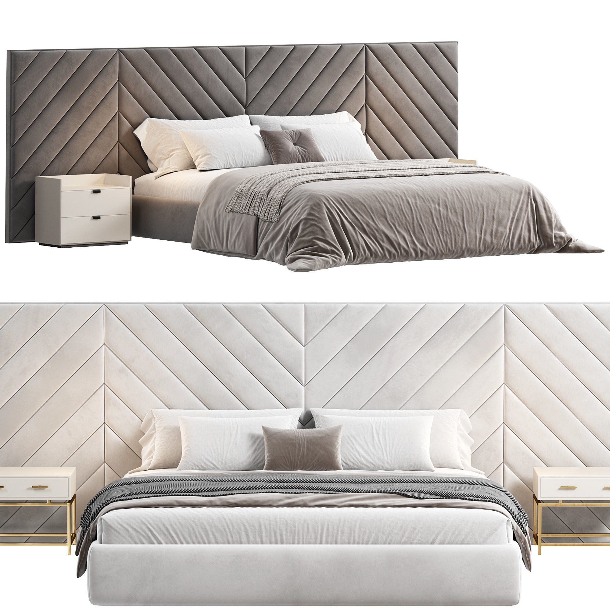 Bed ANDRIA by cazarina 3D model_7