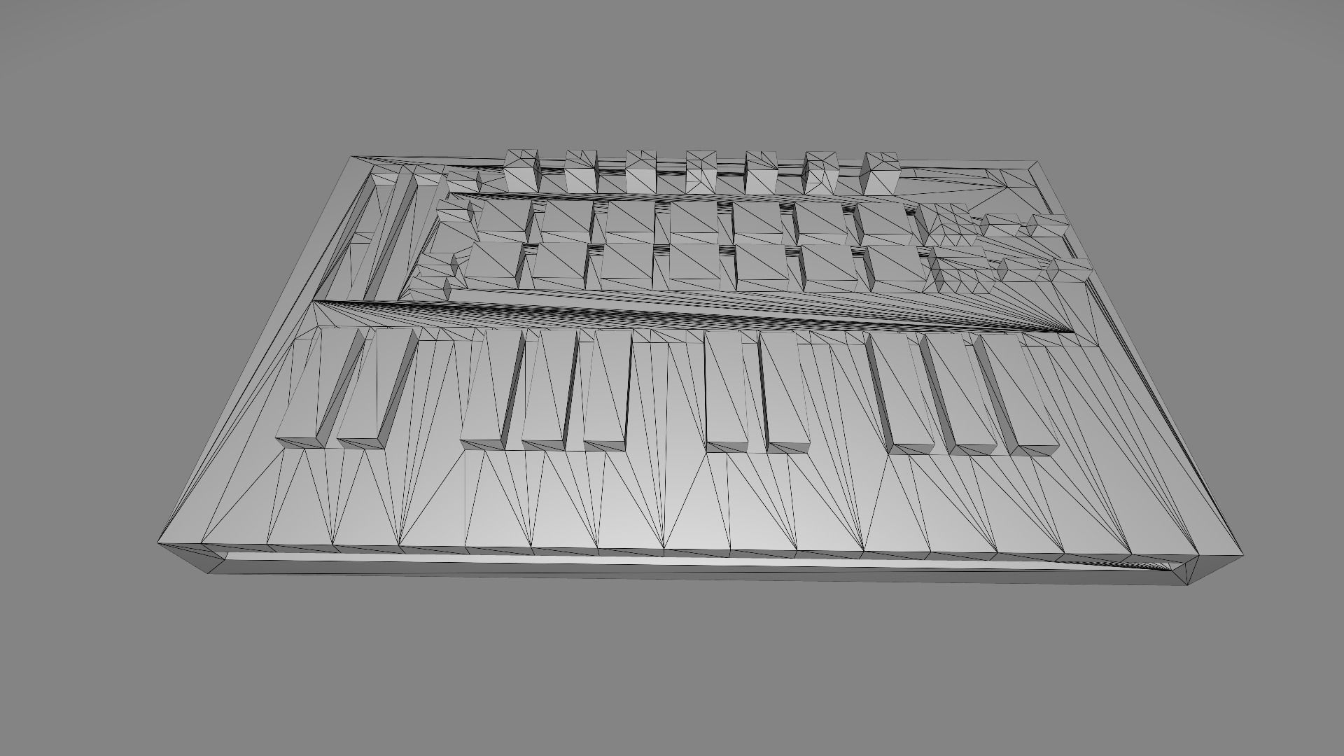 Voxel Synthesizer Bass Station Low-poly 3D model_5