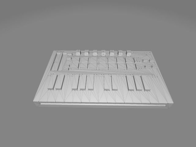 Voxel Synthesizer Bass Station Low-poly 3D model_6