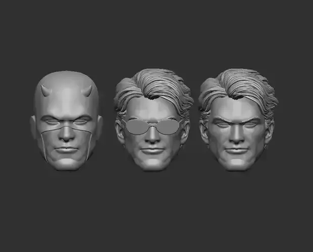 Daredevil Matt Murdock - Headsculpt for Action Figures 3D print model
