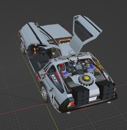 Delorian 12 3D model animated | CGTrader